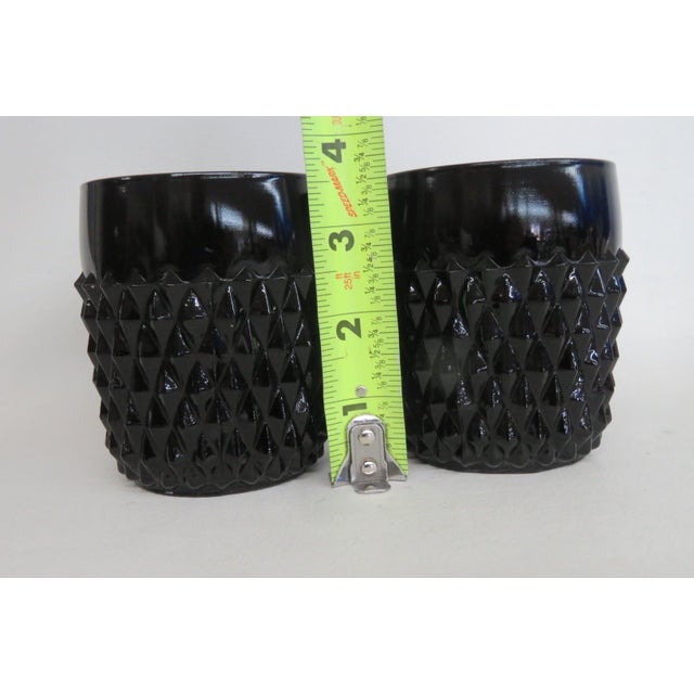 Late 20th Century Late 20th Century Indiana Glass Tiara Glasses Cameo Black Diamond Point Tumblers - a Pair For Sale - Image 5 of 9