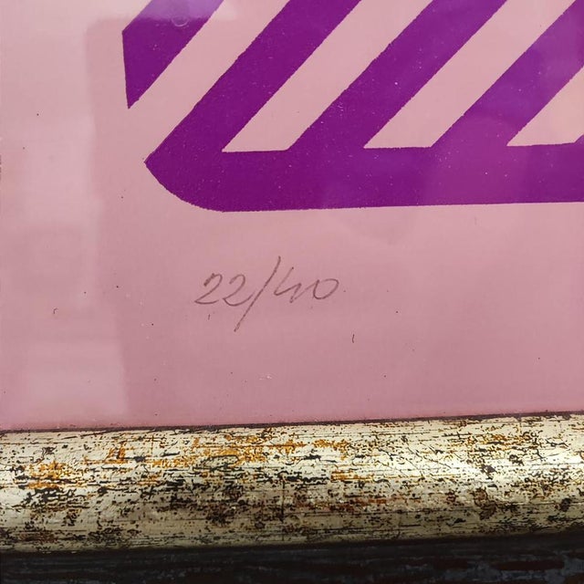 Purple Concetto Pozzati, Untitled, Lithograph, Framed For Sale - Image 8 of 11