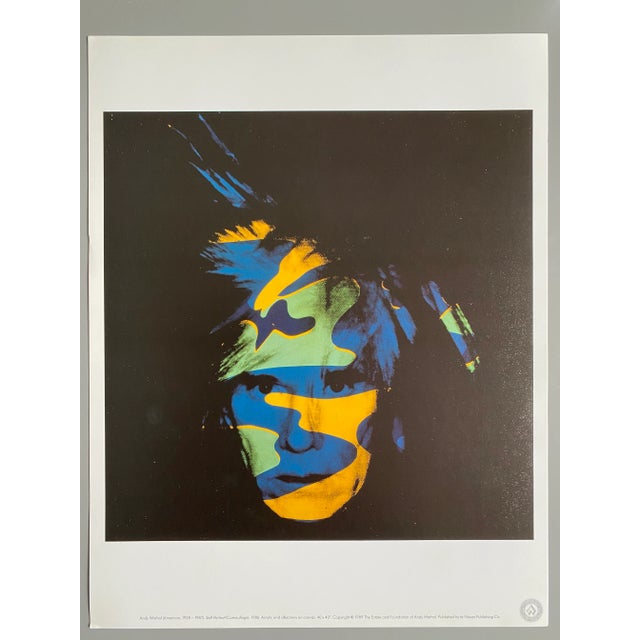 1989 Andy Warhol Estate “Self Portrait (Camouflage) - 1986" Familiar Faces Vintage Pop Art Lithograph Print For Sale - Image 6 of 12