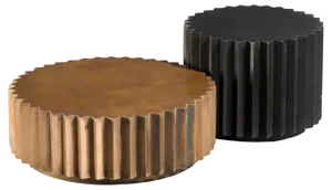 Doris Bronze Coffee Tables by Fred and Juul, Set of 2