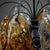 A.V. Mazzega 1960s Pair of Amber Murano Glass Leaf Chandeliers in the Style of Mazzega For Sale - Image 4 of 6
