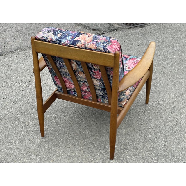 Wood Mid-Century Danish Modern Armchair attributed to Grete Jalk for France & Søn, 1960s For Sale - Image 7 of 16