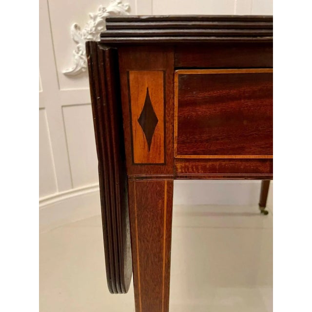 Antique George III Mahogany Pembroke Table For Sale - Image 10 of 16