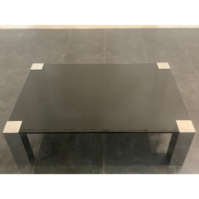 Metal Steel & Crystal Coffee Table from Cidue, 1970s For Sale - Image 7 of 18