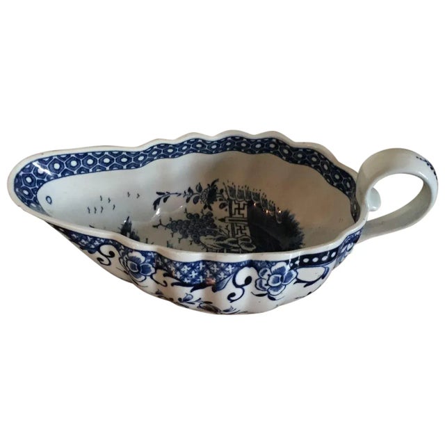18th Century English George III Worcester Porcelain Sauce Boat For Sale - Image 11 of 11