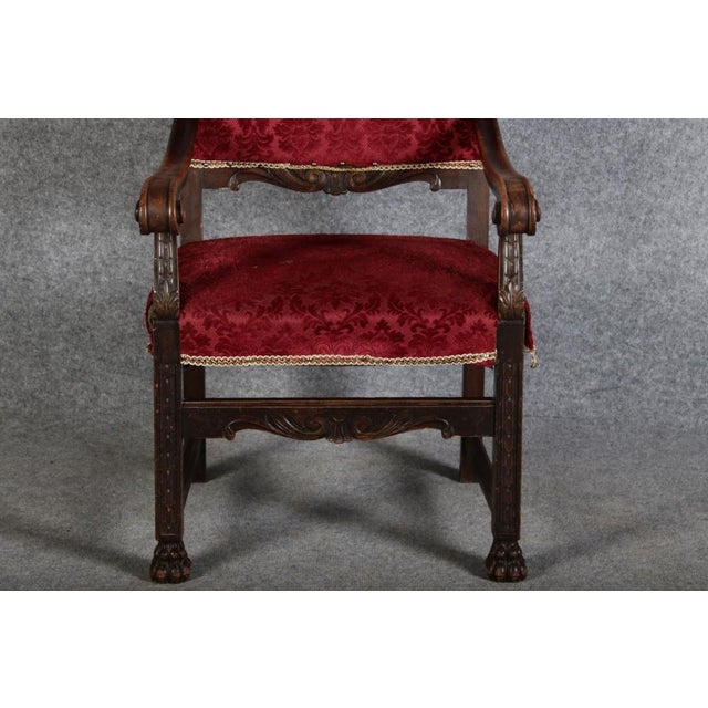Antique Renaissance Armchair, 1900 For Sale - Image 13 of 18