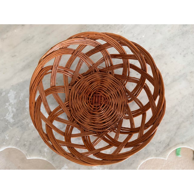 Rustic European 1970s French Wicker Bread / Fruit Basket For Sale - Image 3 of 8