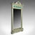 This is a large, painted antique wall mirror, an English, Victorian overmantel or pier mirror with tiles and gallery....