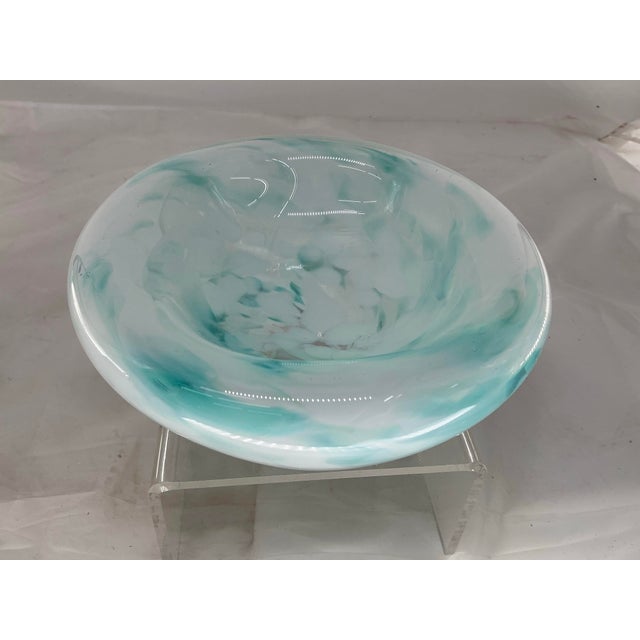 Unusual Double Walled Art Glass Bowl by J.P.Holmes for Chatham Glass Co. For Sale - Image 4 of 12