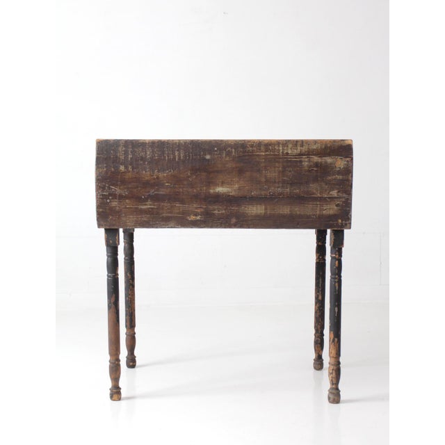 Antique Primitive Painted Wood Writing Desk With Cubbies For Sale - Image 9 of 18