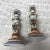 Early 20th Century Pair of Vintage Delft Polychomatic Floral Candlestick Holders For Sale - Image 5 of 10