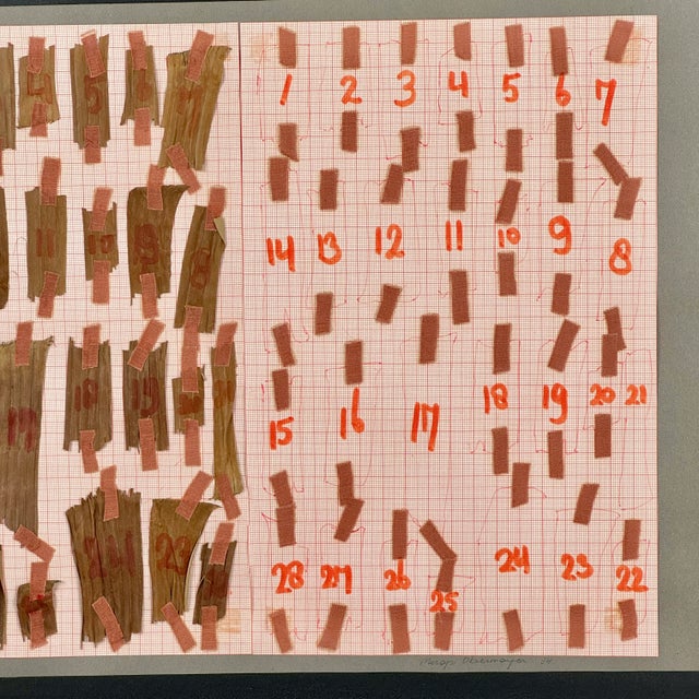 Merapi Obermayer Original 1984 Mixed Media Wall Art Work For Sale - Image 4 of 12