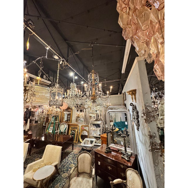 Wood 18th Century Italian Giltwood and Crystal Chandelier For Sale - Image 7 of 7