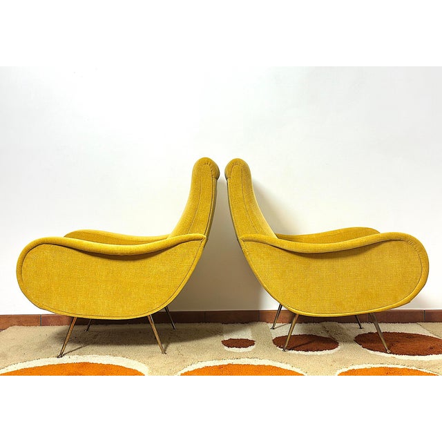 Marco Zanuso Italian Lady Lounge Chairs attributed to Marco Zanuso, 1960s, Set of 2 For Sale - Image 4 of 13