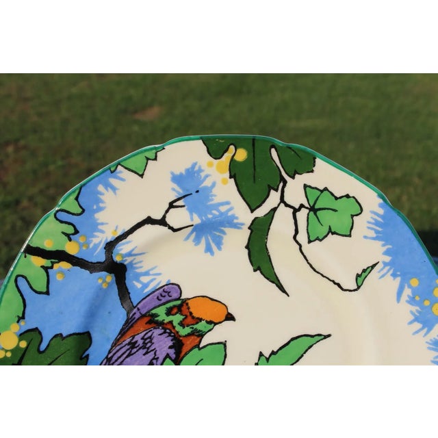 Art Deco 1930s Royal Doulton Art Deco Bird Dinner Plate For Sale - Image 3 of 13