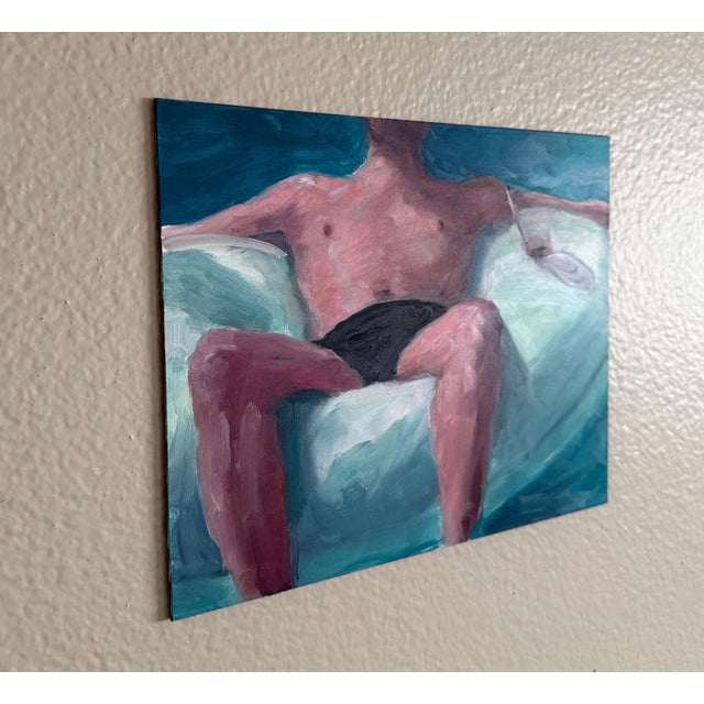 Contemporary Floating in Palm Springs - Oil on Panel by Kory Alexander For Sale - Image 3 of 5