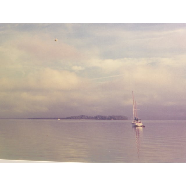 Framed Large Format Real Photo Titled Foggy Morning by Anne Dew Dated 1988 For Sale In Panama City, FL - Image 6 of 8