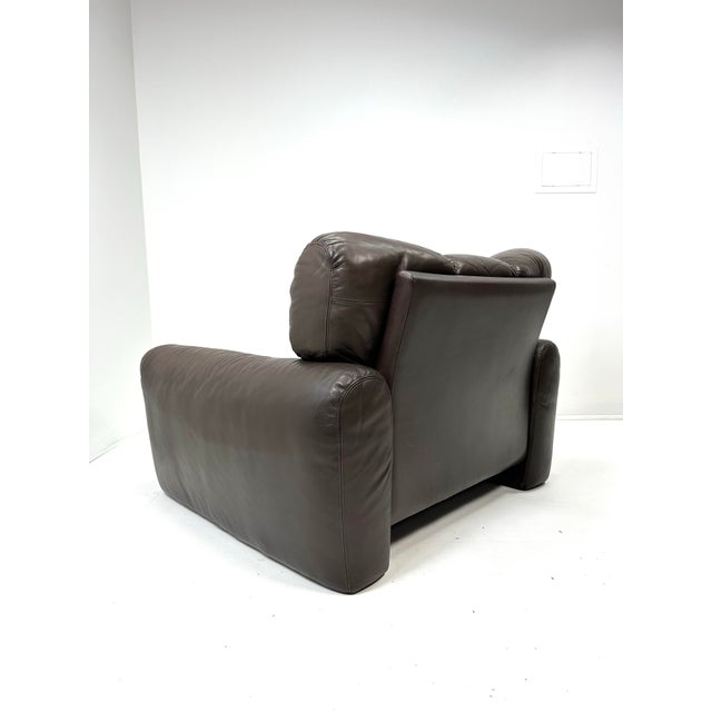 1970s 1970s Leather Lounge Chair by Tongiana Stefano For Sale - Image 5 of 9