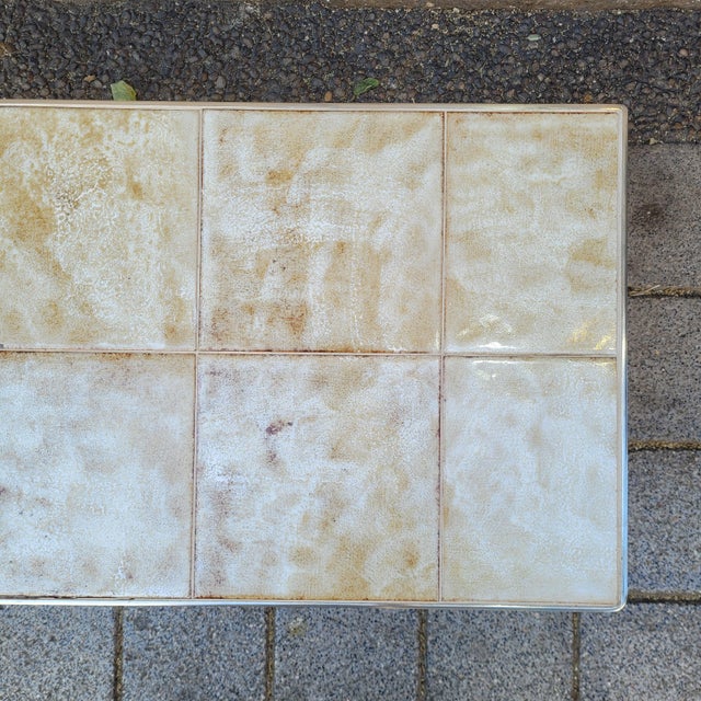 Mid-Century Coffee Table in Ceramic and Chrome-Plated Steel by Jean Gregorieff for Roche Bobois, France, 1970s For Sale - Image 18 of 18