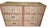 A striking vintage 6-drawer dresser featuring faux-bamboo trim, woven rattan drawer fronts in a herringbone/parquet...