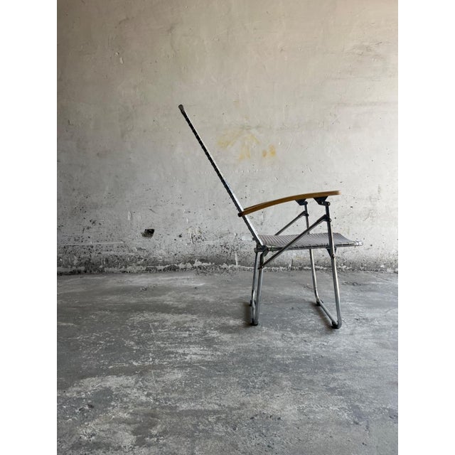 Set of Vintage Aluminium Wire Folding Chairs For Sale - Image 15 of 18