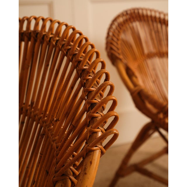Vintage Bamboo Chairs, Italy, 1960s, Set of 2 For Sale - Image 3 of 9