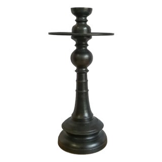 Bronze Candle Holder With Removable Top, 16 Inches, Indonesia For Sale