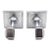 Pair of Art Deco Nickel Plated Brass Towel Bar Brackets For Sale
