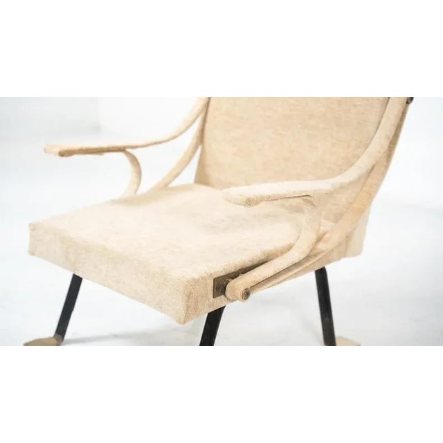 Digamma Armchair attributed to Iganzio Gardella, 1960s For Sale - Image 4 of 13