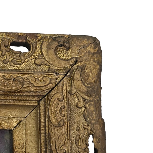 Stil Llife Floral Oil Painting Gesso Gilt Gold Frame For Sale - Image 9 of 12