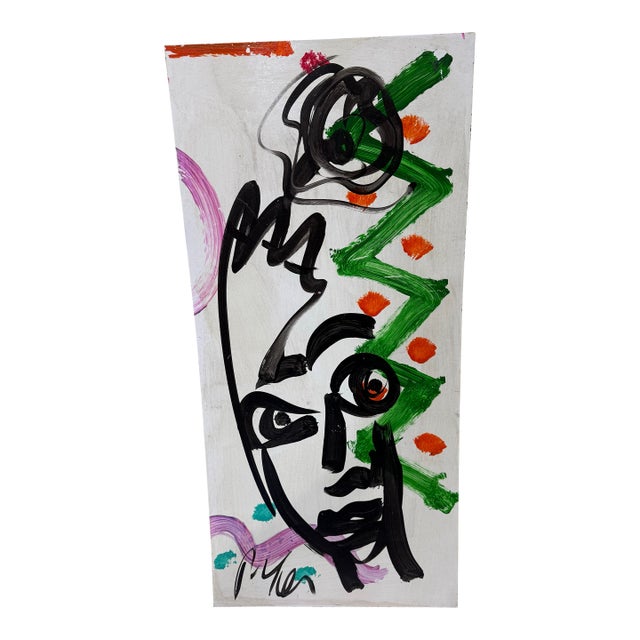 1980s Oil on Board Painting by Listed Artist Peter Robert Keil For Sale