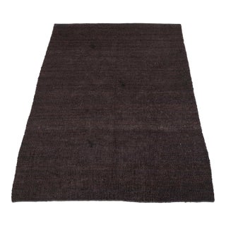Brown Solid Handwoven Premium Natural Jute Yarn Flatweave Rug 9x12 Ft. For Sale