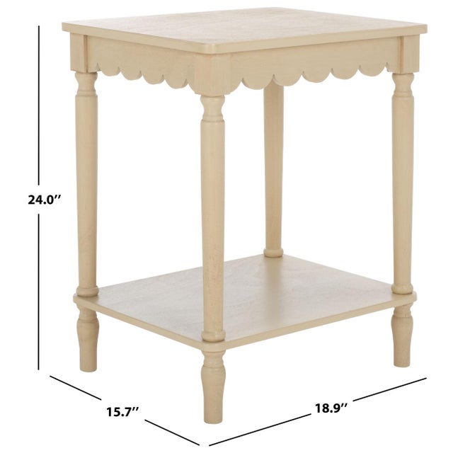 Contemporary Heaven Scalloped Accent Table in Natural For Sale - Image 3 of 8