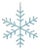 Beaded Snowflake Ornaments, Set of 12, Blue, 8" For Sale