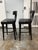 Global Views Global Views Anvil Black Leather Bar Stools, Pair For Sale - Image 4 of 12