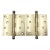 Pair of Vintage 4.5 X 4.5 In. Brass Plated Steel Door Hinges For Sale