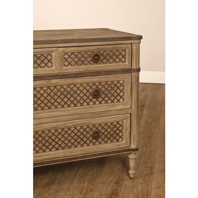 Restoration Hardware Treillage Collection Louis XVI Style Latticework Double Dresser For Sale - Image 18 of 18