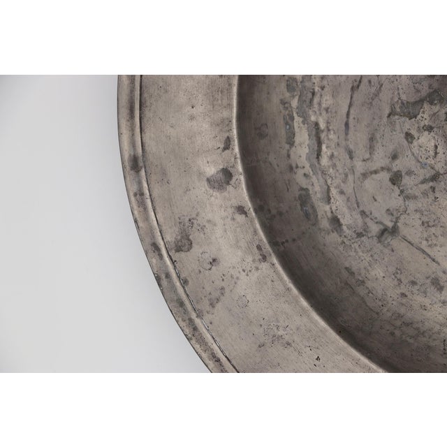 Gray Large Alms Dish, Pewter, Germany, 18th Century For Sale - Image 8 of 16