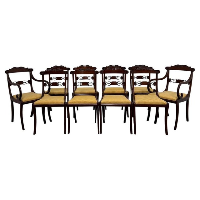 Antique Regency Style Dining Chairs, 1900s, Set of 10 For Sale - Image 10 of 10