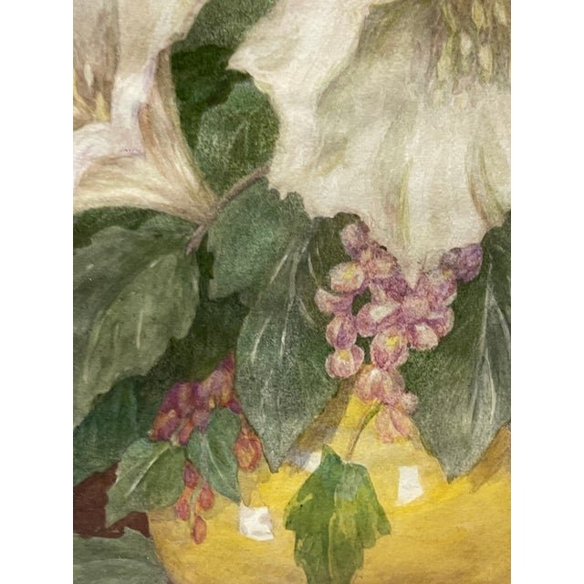 Realism A Watercolor Still Life Bouquet Painting on Paper by Bailey Brownie For Sale - Image 3 of 10