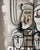Large Tom Hayward Abstract Figural Painting, Cubist Style Faces, Neutral Tones For Sale - Image 12 of 15