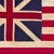 This vintage American Grand Union flag is made from a cotton cloth with sewn stripes and printed emblem. Please note...