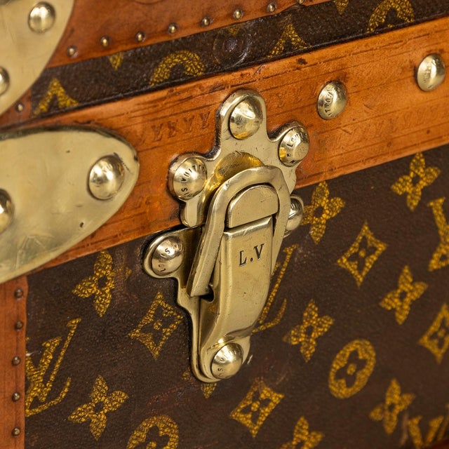 Metal 20th Century Louis Vuitton Trunk in Monogram Canvas, France, 1930s For Sale - Image 7 of 18