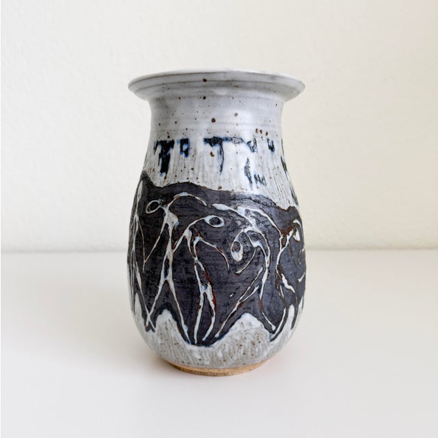 1970s Vintage Figurative Studio Pottery Vase, Signed, 1970 For Sale - Image 5 of 10