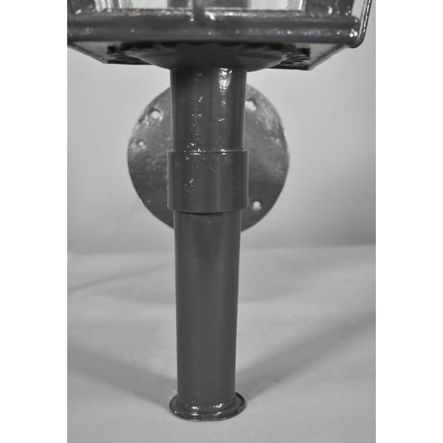 Vintage French Exterior Lantern in Steel, 1920s For Sale - Image 13 of 16
