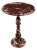 Handcrafted Red Marble Side Table | Round Accent Table | Modern Nightstand in Red 12x20 For Sale