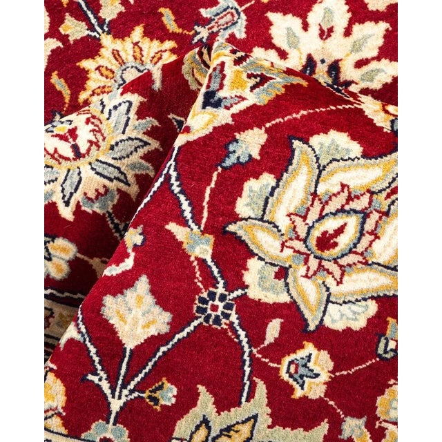 Textile Mogul, One-of-a-Kind Hand-Knotted Area Rug in Red, 4' 2" x 6' 2" For Sale - Image 7 of 8