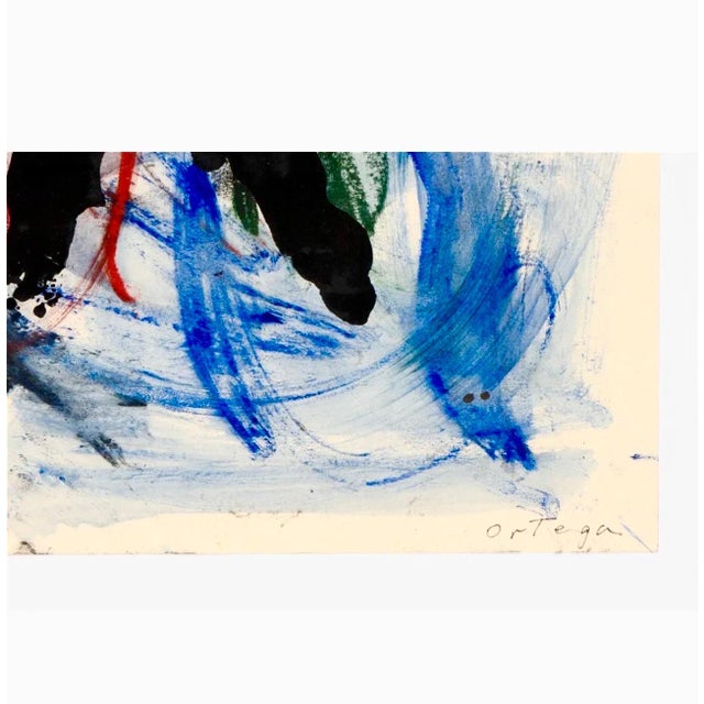 Abstract Expressionism Alfred Ortega, Alfred Ortega Bold Figurative Abstract Expressionist Oil Monoprint Painting For Sale - Image 3 of 4