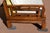 Vintage Baker Style Asian / Ming Fretwork Elmwood Wood Couch W/ White Embossed Cushions For Sale - Image 4 of 18