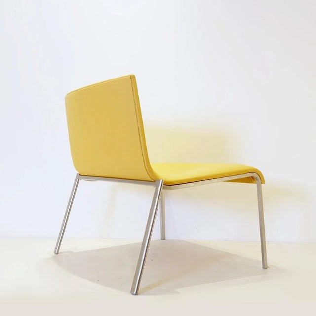 Yellow Leather Lounge Chair from Ligne Roset, 1960s For Sale - Image 6 of 14
